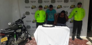 En Montelíbano, Córdoba, una pareja fue captura por presuntamente transportar base de coca
